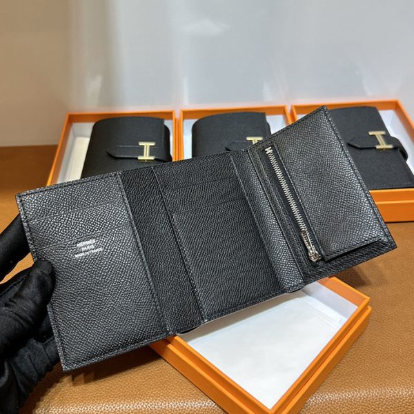 エルメス 財布 ベアン 三つ折り HERMES ベアン コンビネ 黒 ブラック ヴォーエプソン シルバー金具 2025定価 2513081 - 画像 (6)