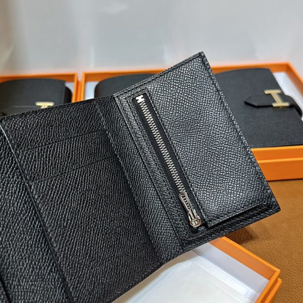 エルメス 財布 ベアン 三つ折り HERMES ベアン コンビネ 黒 ブラック ヴォーエプソン シルバー金具 2025定価 2513081 - 画像 (5)