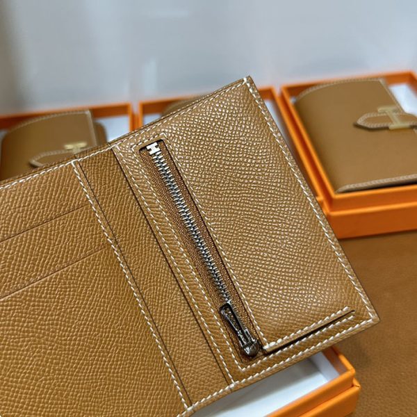 エルメス 財布 ベアン 三つ折り HERMES ベアン コンビネ ゴールド ヴォーエプソン シルバー金具 2025定価 2513082 - 画像 (5)