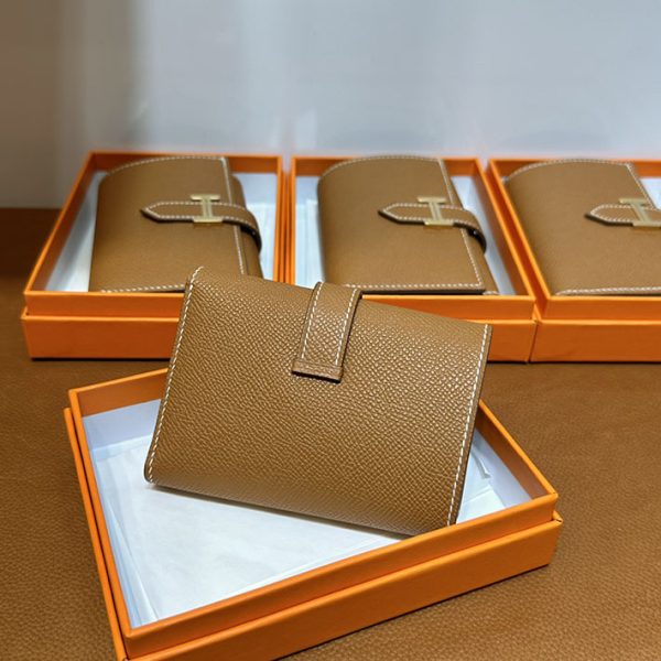 エルメス 財布 ベアン 三つ折り HERMES ベアン コンビネ ゴールド ヴォーエプソン シルバー金具 2025定価 2513082 - 画像 (3)