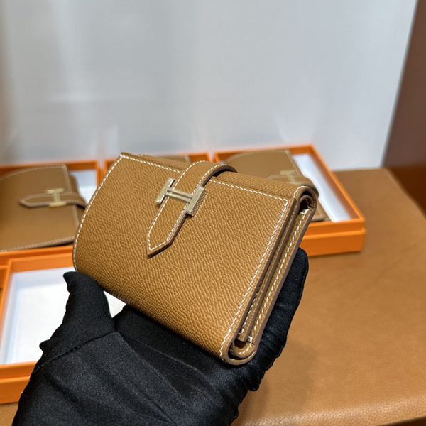 エルメス 財布 ベアン 三つ折り HERMES ベアン コンビネ ゴールド ヴォーエプソン シルバー金具 2025定価 2513082 - 画像 (2)