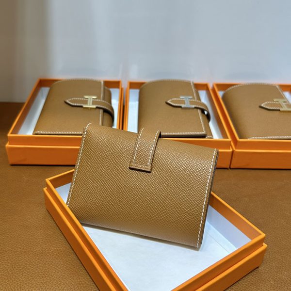 エルメス 財布 ベアン 三つ折り HERMES ベアン コンビネ ゴールド ヴォーエプソン ゴールド金具 2025定価 2513083 - 画像 (2)