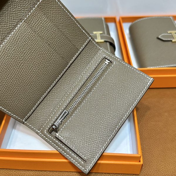 エルメス 財布 ベアン 三つ折り HERMES ベアン コンビネ エトゥープ ヴォーエプソン シルバー金具 2025定価 2513085 - 画像 (6)