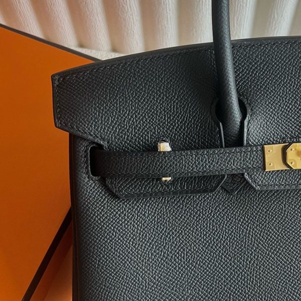 バーキン超N品 エルメスの人気バッグ HERMES バーキン25 黒 ブラック ヴォーエプソン ゴールド金具 2025定価 2513126 - 画像 (9)