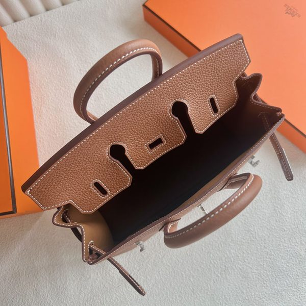 バーキン超N品 エルメスの人気バッグ HERMES バーキン25 ゴールド トゴ シルバー金具 2025定価 2513129 - 画像 (4)