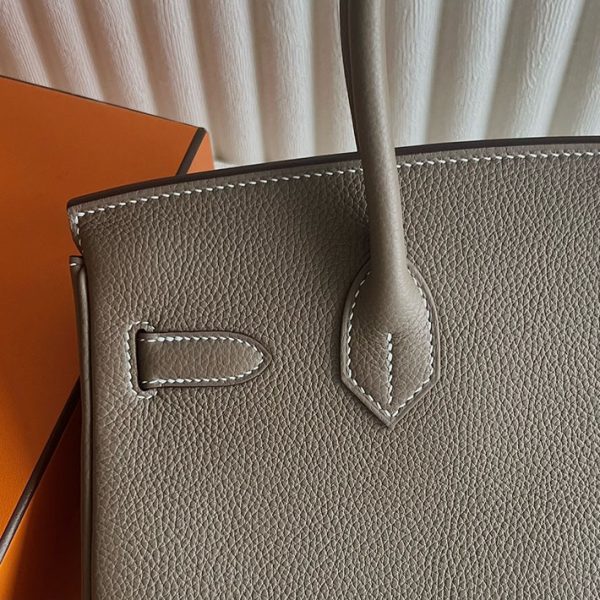 バーキン超N品 エルメスの人気バッグ HERMES バーキン30 エトゥープ トゴ シルバー金具 2025定価 2513131 - 画像 (6)