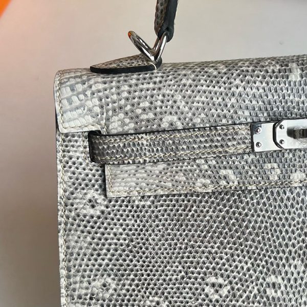 ケリー超N品 エルメス 安いバッグ HERMES ケリー25 外縫い オンブレ リザードナチュラ シルバー金具 2025定価 2513133 - 画像 (9)