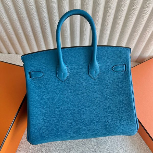 バーキン超N品 エルメスの人気バッグ HERMES バーキン25 ブルーザンジバル トゴ シルバー金具 2025定価 2513156 - 画像 (7)