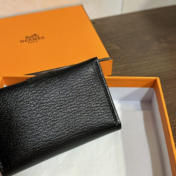 エルメス カードケース 財布代わり HERMES RMS カードケース クロ ヴォー・エヴァーグレイン ラッカーシルバー金具 2513169 - 画像 (7)