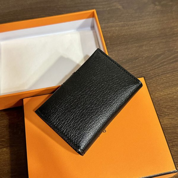 エルメス カードケース 財布代わり HERMES RMS カードケース クロ ヴォー・エヴァーグレイン ラッカーシルバー金具 2513169 - 画像 (5)