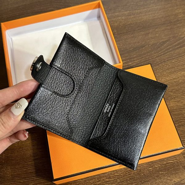 エルメス カードケース 財布代わり HERMES RMS カードケース クロ ヴォー・エヴァーグレイン ラッカーシルバー金具 2513169 - 画像 (4)