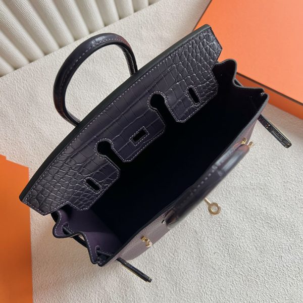 エルメスの人気バッグ HERMES バーキン25 タッチ レザン トゴ/クロコダイル ニロティカスマット ゴールド金具 2025定価 2513170 - 画像 (4)