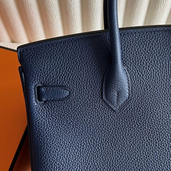 バーキン超N品 エルメスの人気バッグ HERMES バーキン25 ブルーサフィール トゴ ゴールド金具 2025定価 2513171 - 画像 (6)