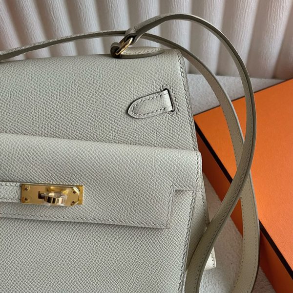 ケリー超N品 エルメス 枠バッグ HERMES ケリー20 無秩序 クレ ヴォーエプソン ゴールド金具 2025定価 2513176 - 画像 (9)