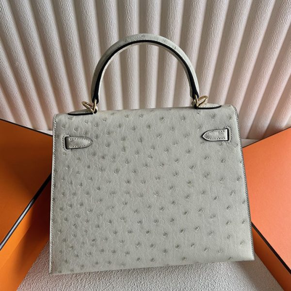 ケリー超N品 エルメス 安いバッグ HERMES ケリー25 外縫い パーシュマン オーストリッチ ゴールド金具 2025定価 2513180 - 画像 (7)