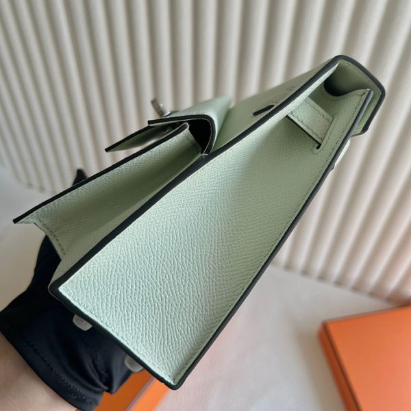 ケリー超N品 エルメス 枠バッグ HERMES ケリー20 無秩序 ヴェールフィズ ヴォーエプソン シルバー金具 2025定価 2513187 - 画像 (8)