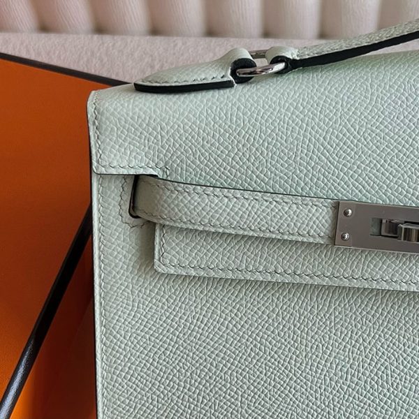 ケリー超N品 エルメス 枠バッグ HERMES ケリー20 無秩序 ヴェールフィズ ヴォーエプソン シルバー金具 2025定価 2513187 - 画像 (6)