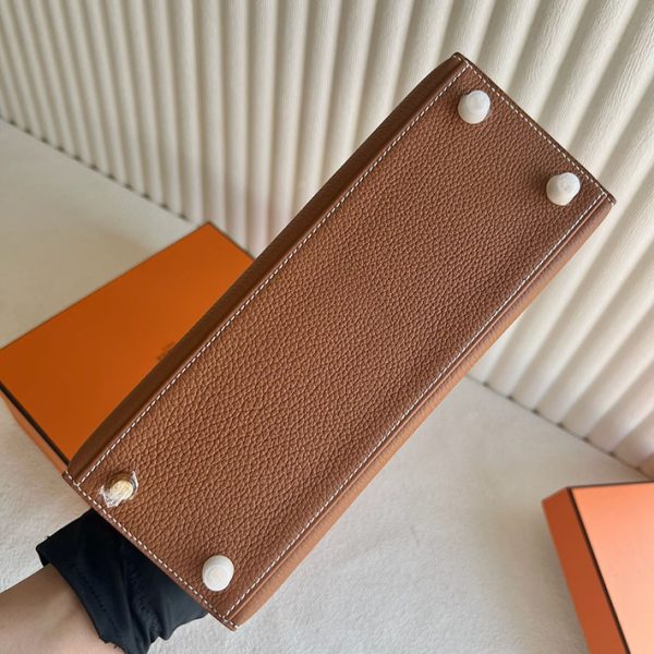 ケリー超N品 エルメス 安いバッグ HERMES ケリー25 外縫い ゴールド トゴ ゴールド金具 2025定価 2513191 - 画像 (3)