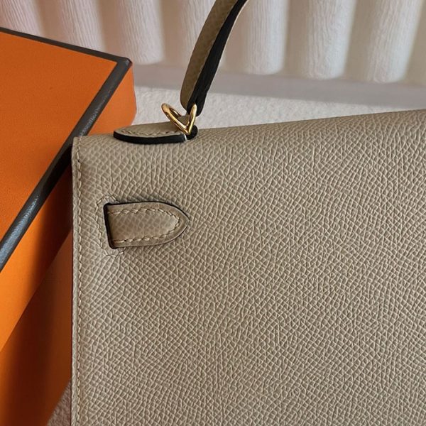 エルメス バッグ 安い順 HERMES ケリーミニ2 外縫い トレンチ ヴォーエプソン ゴールド金具 2025定価 2513250 - 画像 (5)