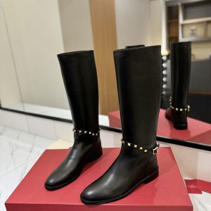 VALENTINO ミドル丈 ブーツ ローヒール