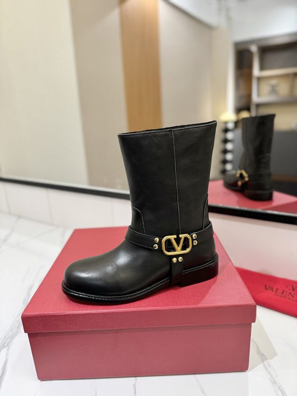 最高級ヴァレンティノスーパーコピー靴 ヴァレンティノブーツコピー VALENTINO エンジニアブーツ ブランド レディース 2412401 ブラック - 画像 (7)