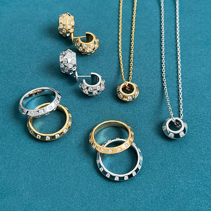 ルイヴィトン ピアス ル ダミエ ドゥ ルイ・ヴィトン Q16521 ホワイトゴールド イエローゴールド - 画像 (3)