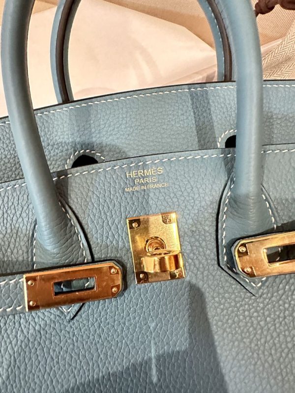 バーキン風バッグ 本革 エルメス HERMES バーキン25 ニューブルージーン トゴ ゴールド金具 2412838 - 画像 (13)