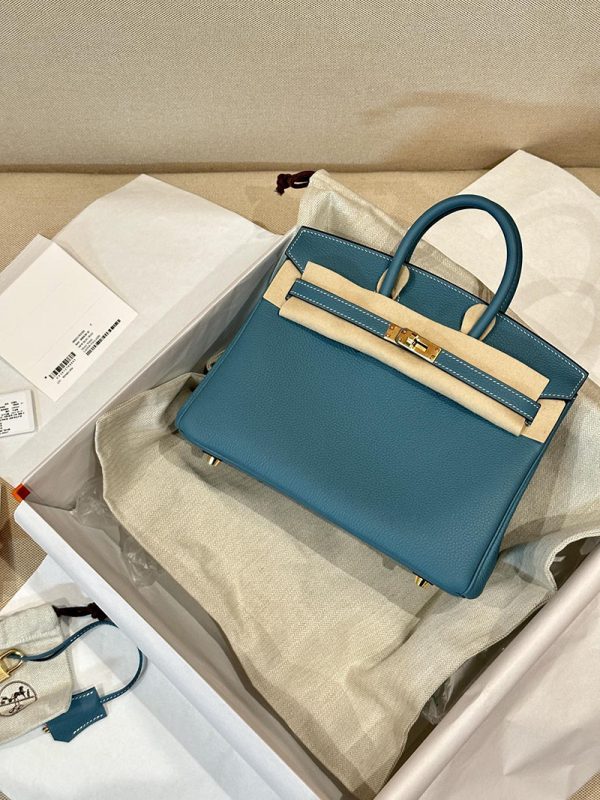 バーキン風バッグ 本革 エルメス HERMES バーキン25 ニューブルージーン トゴ ゴールド金具 2412838 - 画像 (7)