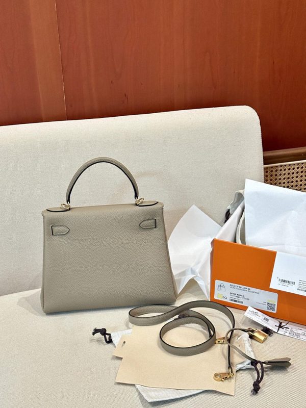 ケリー 内縫い 外縫い 人気 エルメス HERMES ケリー28 内縫い ベージュマルファ トゴ ゴールド金具 2412855 - 画像 (7)