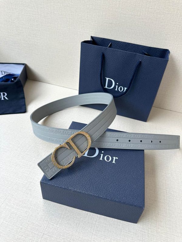 最高級ディオールスーパーコピー ディオールベルトコピー Dior ベルト アウトレット 2515062 スカイブルー ゴールド金具 - 画像 (8)