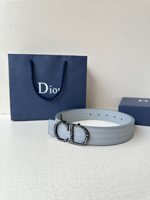 最高級ディオールスーパーコピー ディオールベルトコピー Dior ベルト アウトレット 2515062 スカイブルー ゴールド金具 - 画像 (6)