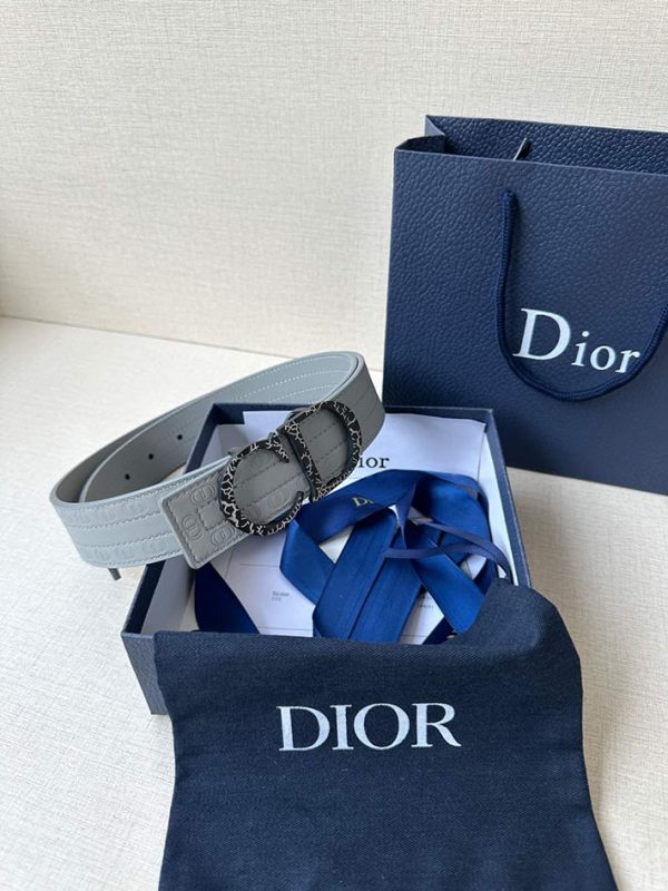 最高級ディオールスーパーコピー ディオールベルトコピー Dior ベルト アウトレット 2515062 スカイブルー ゴールド金具 - 画像 (5)