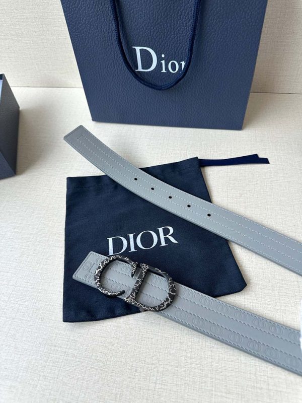 最高級ディオールスーパーコピー ディオールベルトコピー Dior ベルト アウトレット 2515062 スカイブルー ゴールド金具 - 画像 (4)