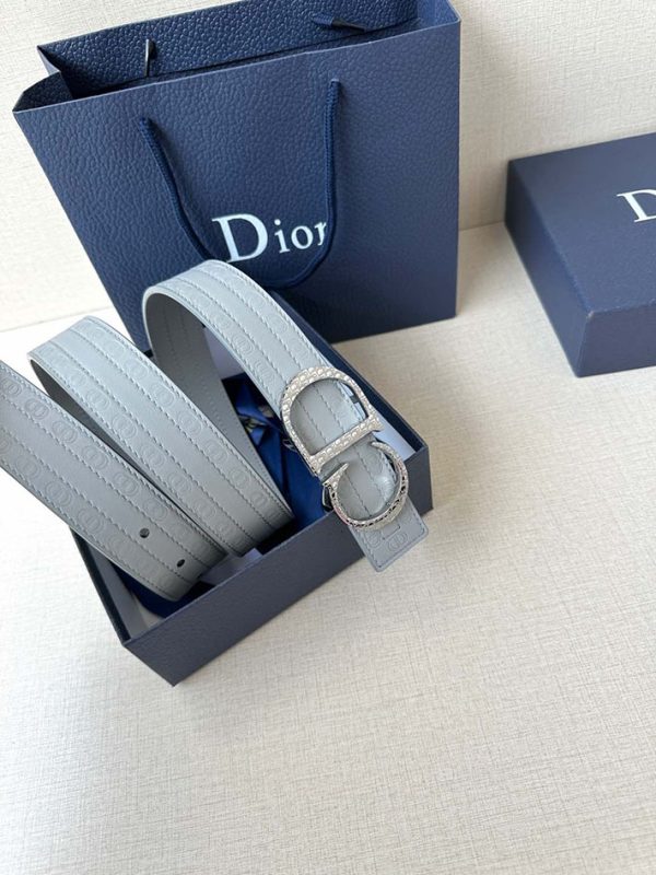 最高級ディオールスーパーコピー ディオールベルトコピー Dior ベルト アウトレット 2515063 スカイブルー シルバー金具 - 画像 (9)