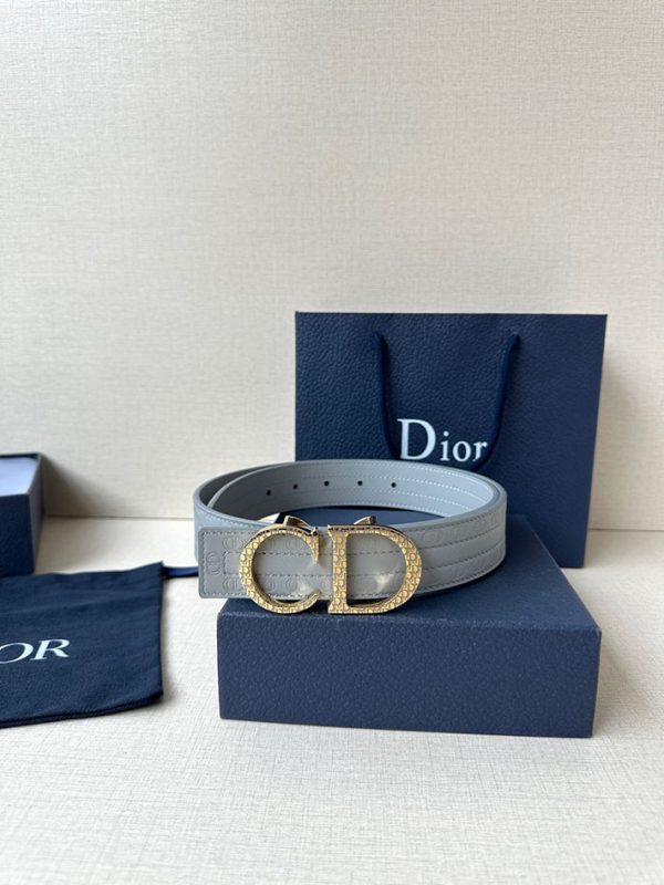 最高級ディオールスーパーコピー ディオールベルトコピー Dior ベルト アウトレット 2515063 スカイブルー シルバー金具 - 画像 (6)