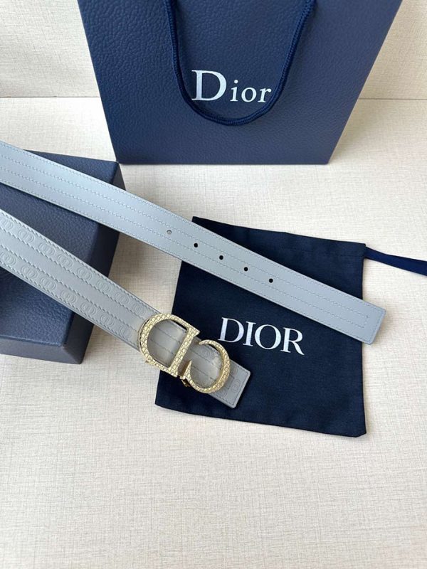 最高級ディオールスーパーコピー ディオールベルトコピー Dior ベルト アウトレット 2515063 スカイブルー シルバー金具 - 画像 (5)