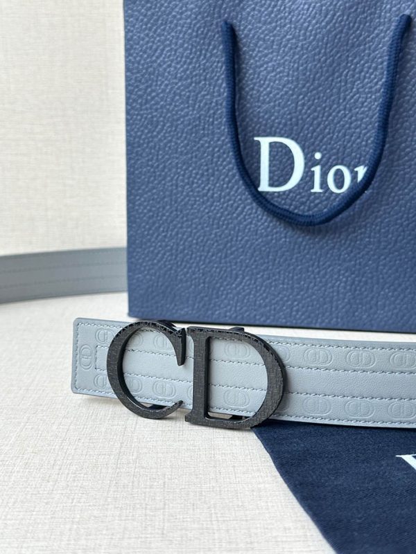 最高級ディオールスーパーコピー ディオールベルトコピー Dior ベルト アウトレット 2515063 スカイブルー シルバー金具 - 画像 (3)