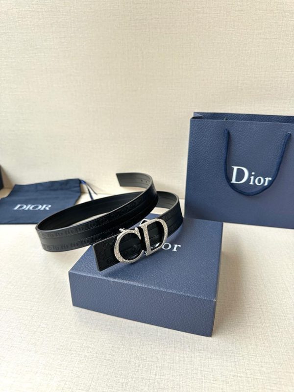 最高級ディオールスーパーコピー ディオールベルトコピー Dior ベルト アウトレット 2515064 ブラック ゴールド金具 - 画像 (7)