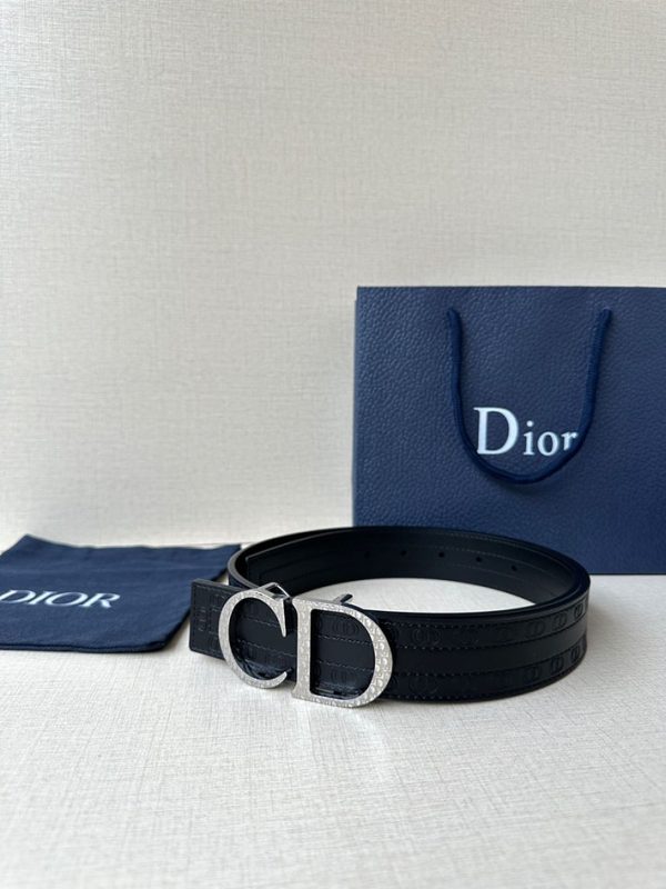 最高級ディオールスーパーコピー ディオールベルトコピー Dior ベルト アウトレット 2515064 ブラック ゴールド金具 - 画像 (6)