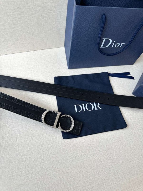 最高級ディオールスーパーコピー ディオールベルトコピー Dior ベルト アウトレット 2515064 ブラック ゴールド金具 - 画像 (5)