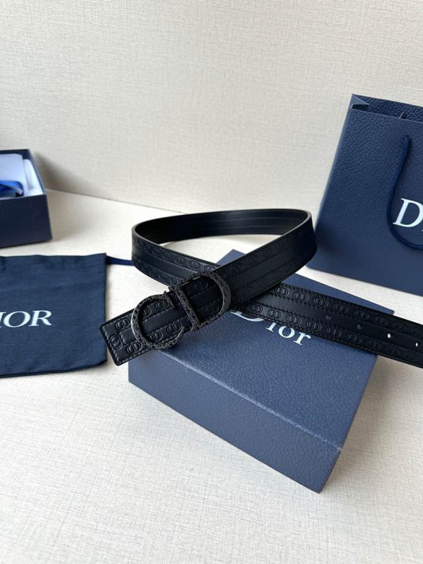 最高級ディオールスーパーコピー ディオールベルトコピー Dior ベルト アウトレット 2515064 ブラック ゴールド金具 - 画像 (2)