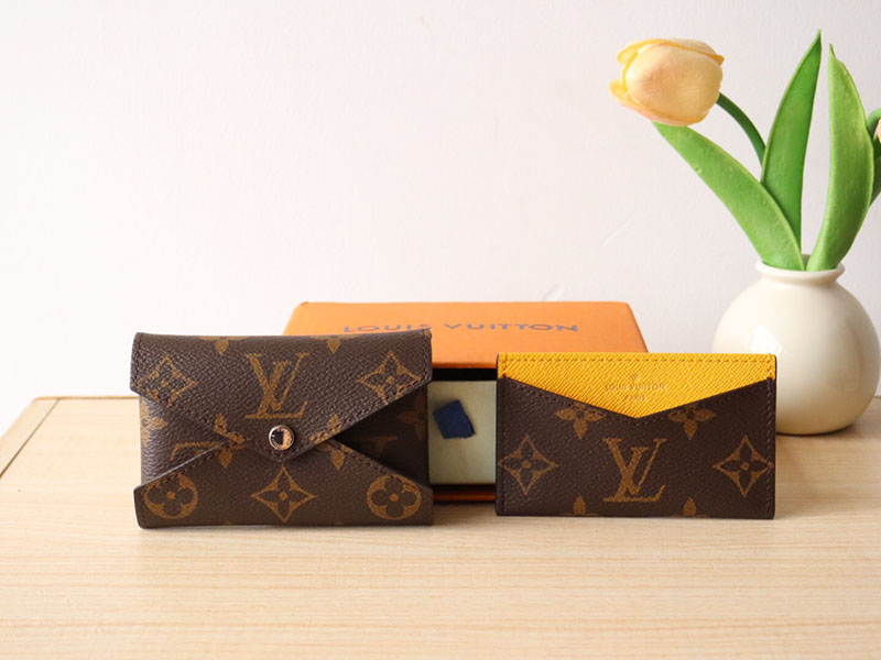 ヴィトン カードケース 財布代わり ポルト カルト・キリガミ サフラン イエロー M12791 キャンバス シルバー金具 - 画像 (10)