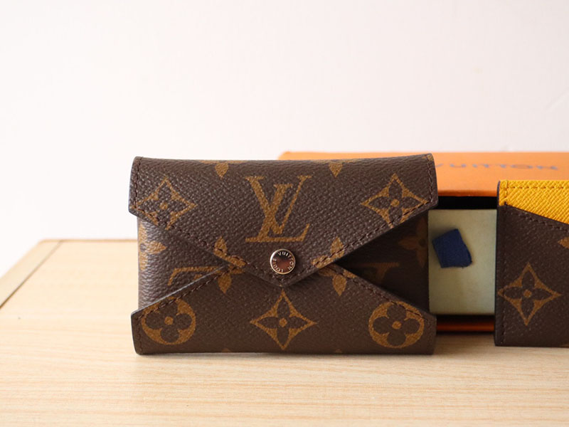 ヴィトン カードケース 財布代わり ポルト カルト・キリガミ サフラン イエロー M12791 キャンバス シルバー金具 - 画像 (9)