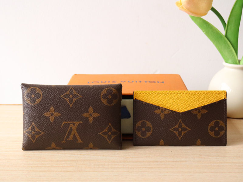 ヴィトン カードケース 財布代わり ポルト カルト・キリガミ サフラン イエロー M12791 キャンバス シルバー金具 - 画像 (7)
