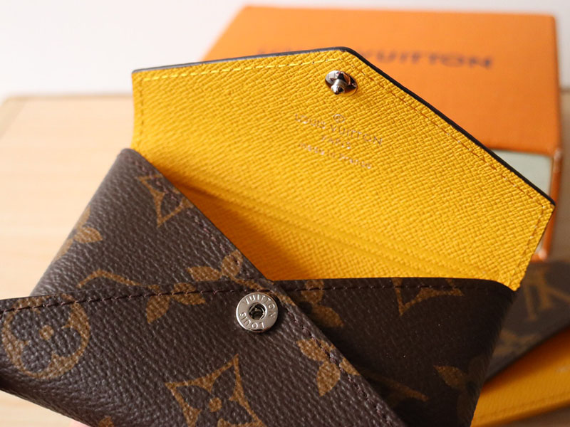ヴィトン カードケース 財布代わり ポルト カルト・キリガミ サフラン イエロー M12791 キャンバス シルバー金具 - 画像 (3)