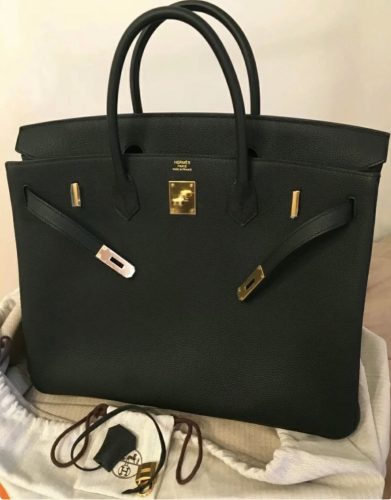 エルメス HERMES バーキン40 黒 ブラック トゴ シルバー金具 2412900 バーキン 男が持つ photo review