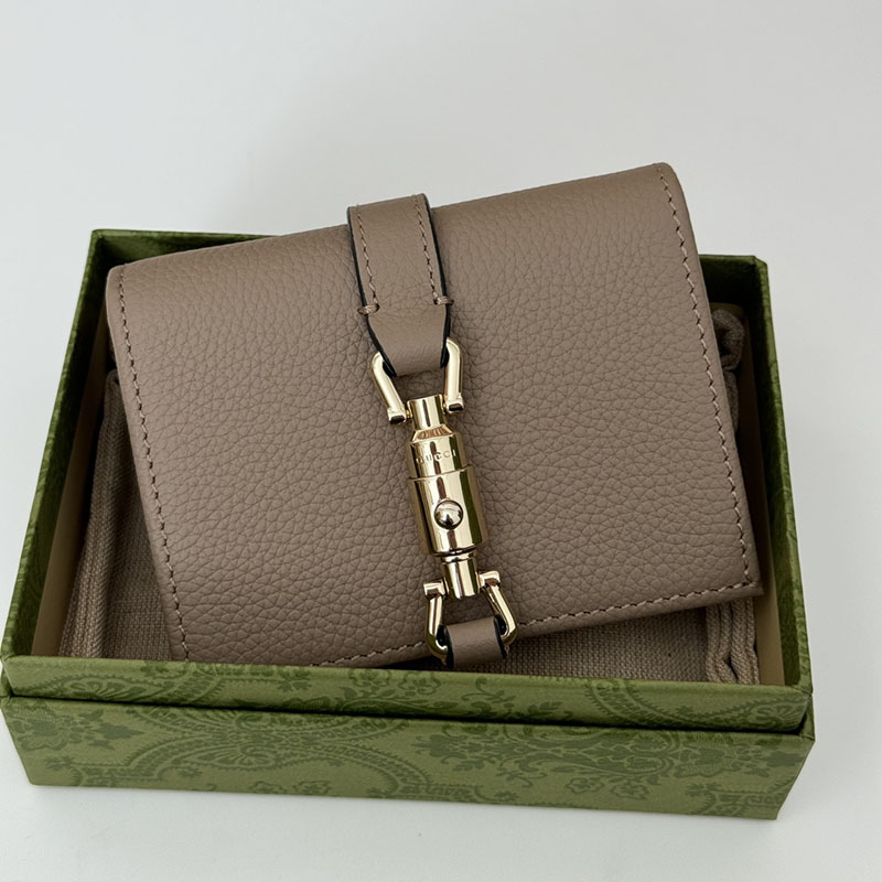 グッチ カードケース 小銭入れ グッチ ジャッキー 1961 カードケース ウォレット 645536 AABXM 1523 トープ ゴールド金具 - 画像 (3)