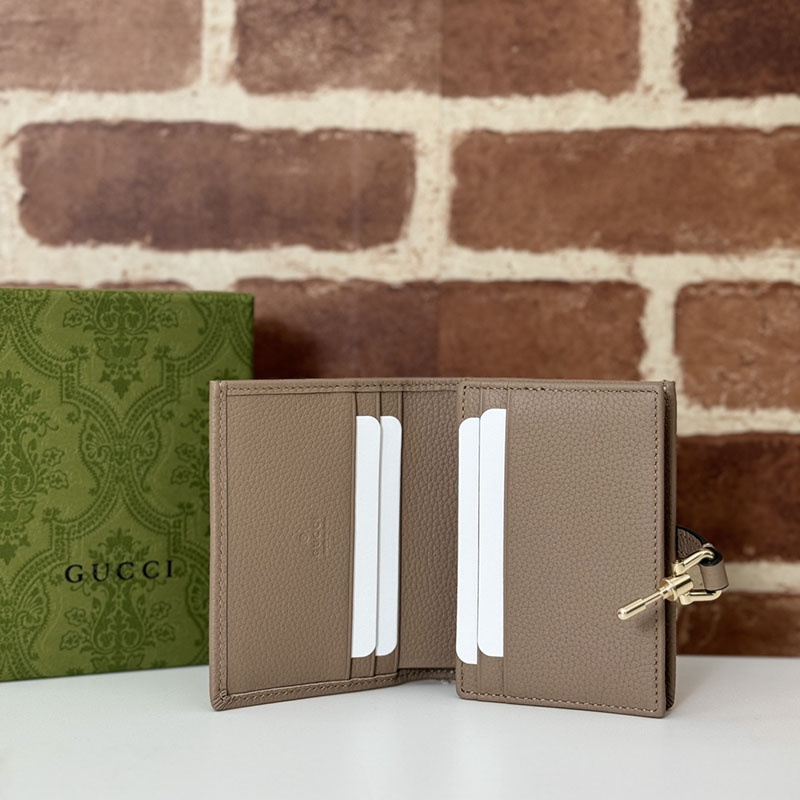 グッチ カードケース 小銭入れ グッチ ジャッキー 1961 カードケース ウォレット 645536 AABXM 1523 トープ ゴールド金具 - 画像 (2)