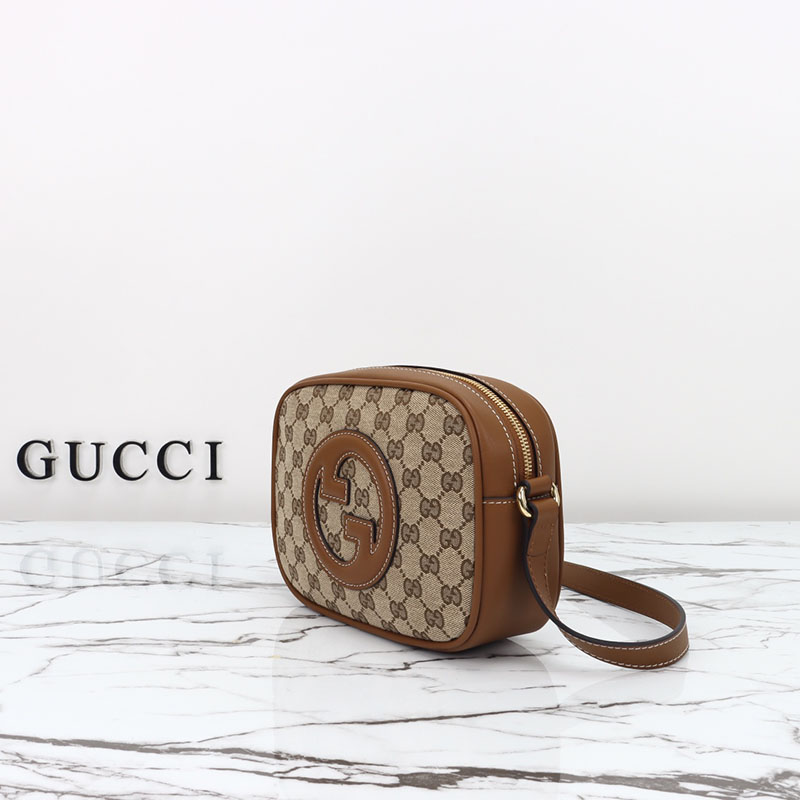 レディース グッチ ミニバッグ 人気 グッチ ブロンディ ミニ ショルダーバッグ 820429 HAAKG 9755 ベージュ&ダークブラウン ゴールド金具 - 画像 (9)