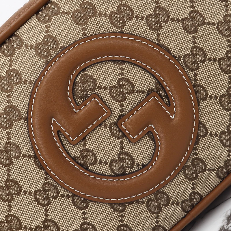 レディース グッチ ミニバッグ 人気 グッチ ブロンディ ミニ ショルダーバッグ 820429 HAAKG 9755 ベージュ&ダークブラウン ゴールド金具 - 画像 (8)